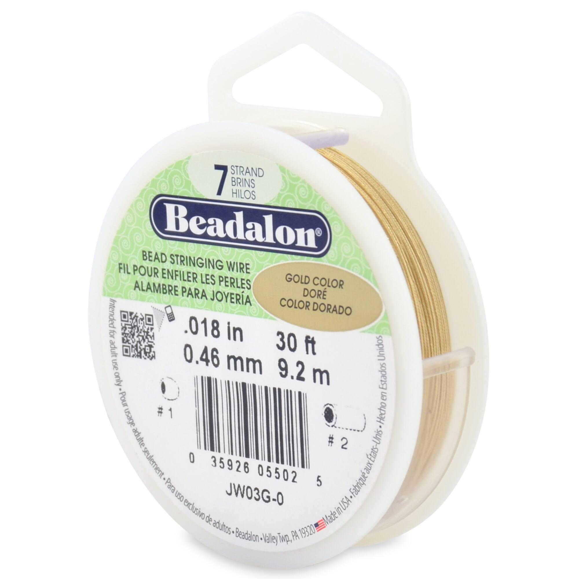 Beadalon® 7 Strand Gold Bead Stringing Wire, 0.46mm